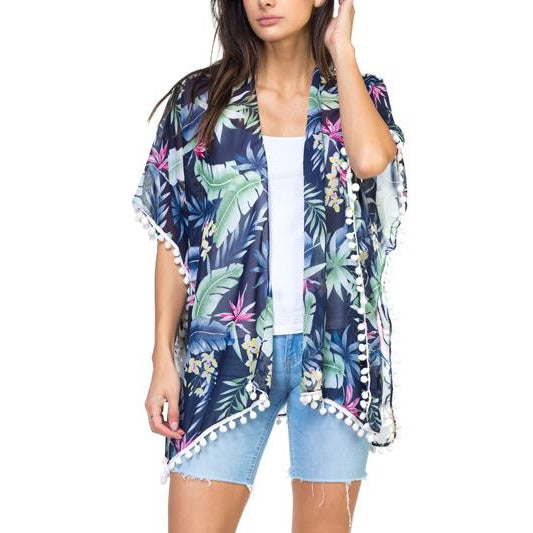 Tropical Leaves Kimono - BFF Here