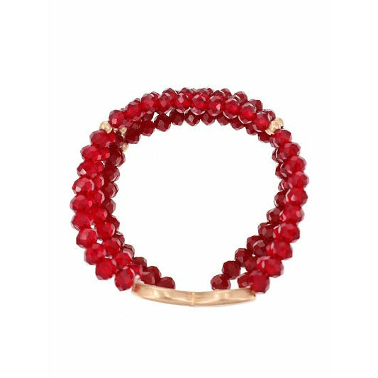 Red Heart Stretch Bracelet - BFF Here