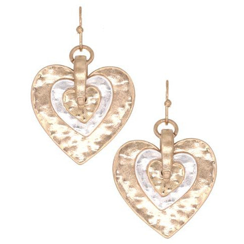Multi Color Heart Earrings - BFF Here