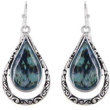 Abalone Teardrop Earrings - BFF Here