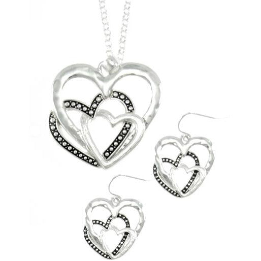 Multi Heart Necklace Set - BFF Here