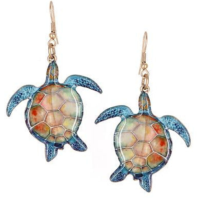 Turtle Print Earrings - BFF Here