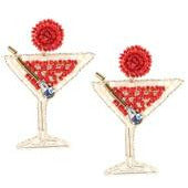 Martini Glass Earrings - BFF Here