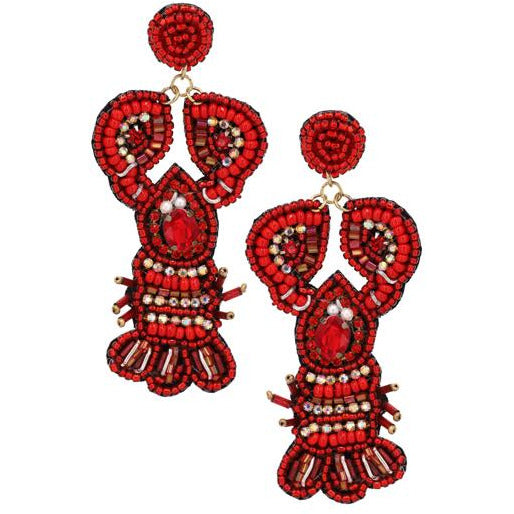 Lobster Seed Bead Earring - BFF Here