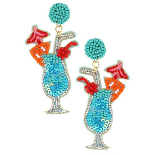 Malibu Tropical Drink Earrings - BFF Here