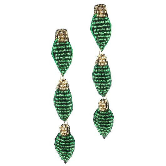 Christmas Light Bulb Earrings -- Choice of Color - BFF Here