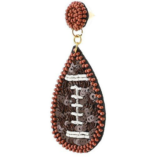 Football Bead Earrings - BFF Here