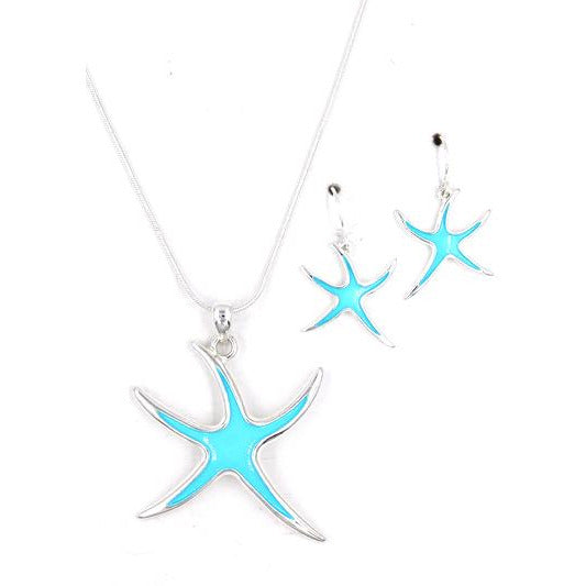 Starfish Necklace & Earring Set - BFF Here