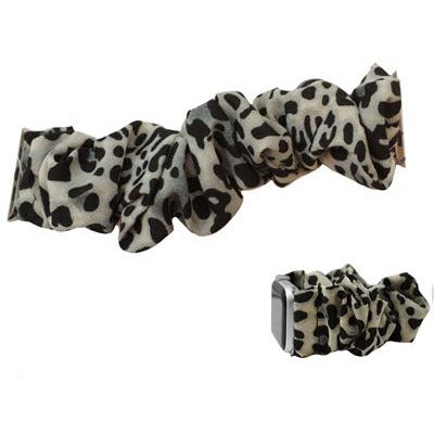 Animal Print Stretch Watch Band -- White - BFF Here