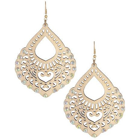 Laura Wood Earrings  - Ivory - BFF Here