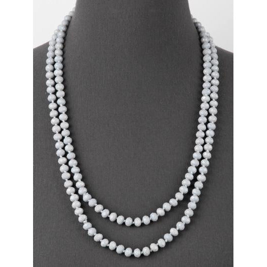 Gray-- Knotted Necklace - BFF Here