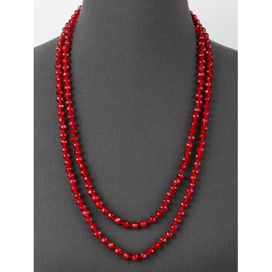 Burgundy -- Knotted Necklace - BFF Here