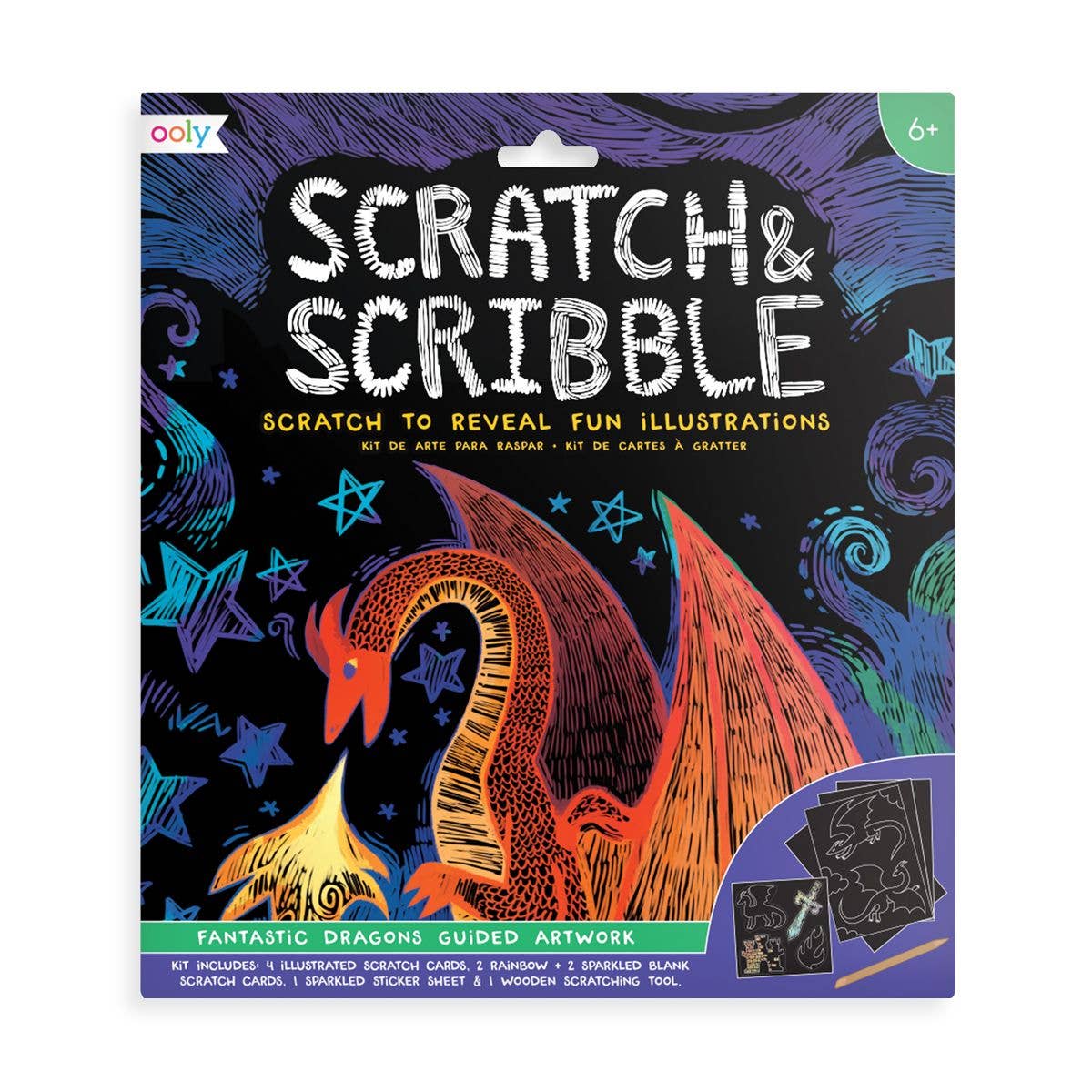 Scratch & Scribble Art Kit -- Fantastic Dragons - BFF Here