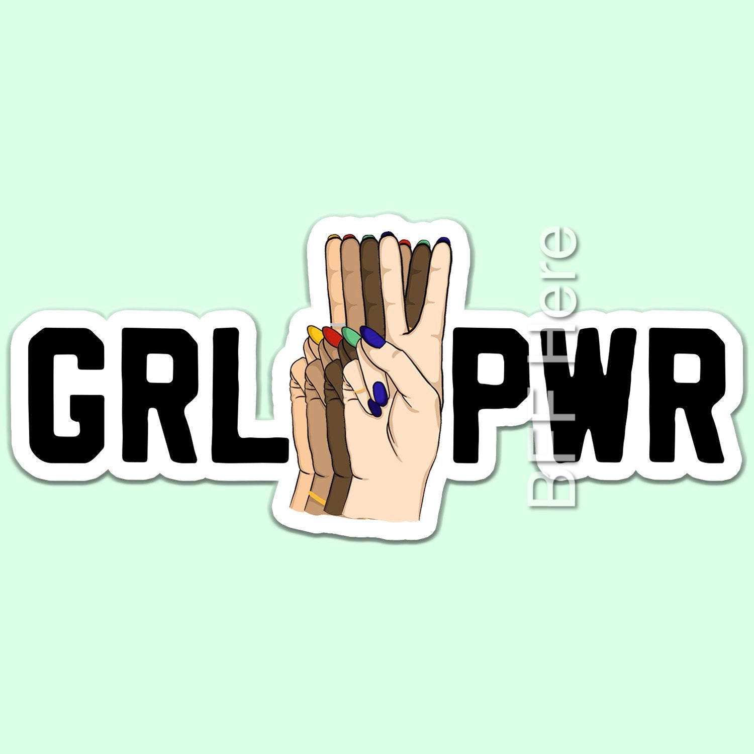 Girl Power Sticker - BFF Here