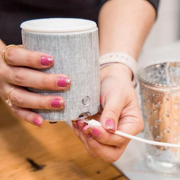 Happy Wax USB Warmer  -- Gray Linen - BFF Here
