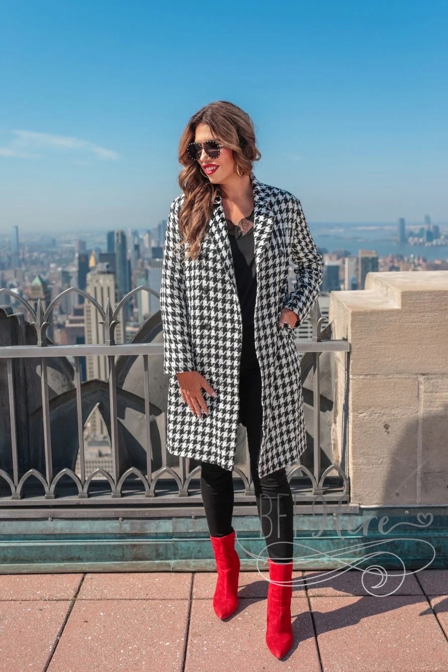 Fifth Avenue Herringbone Coat - BFF Here