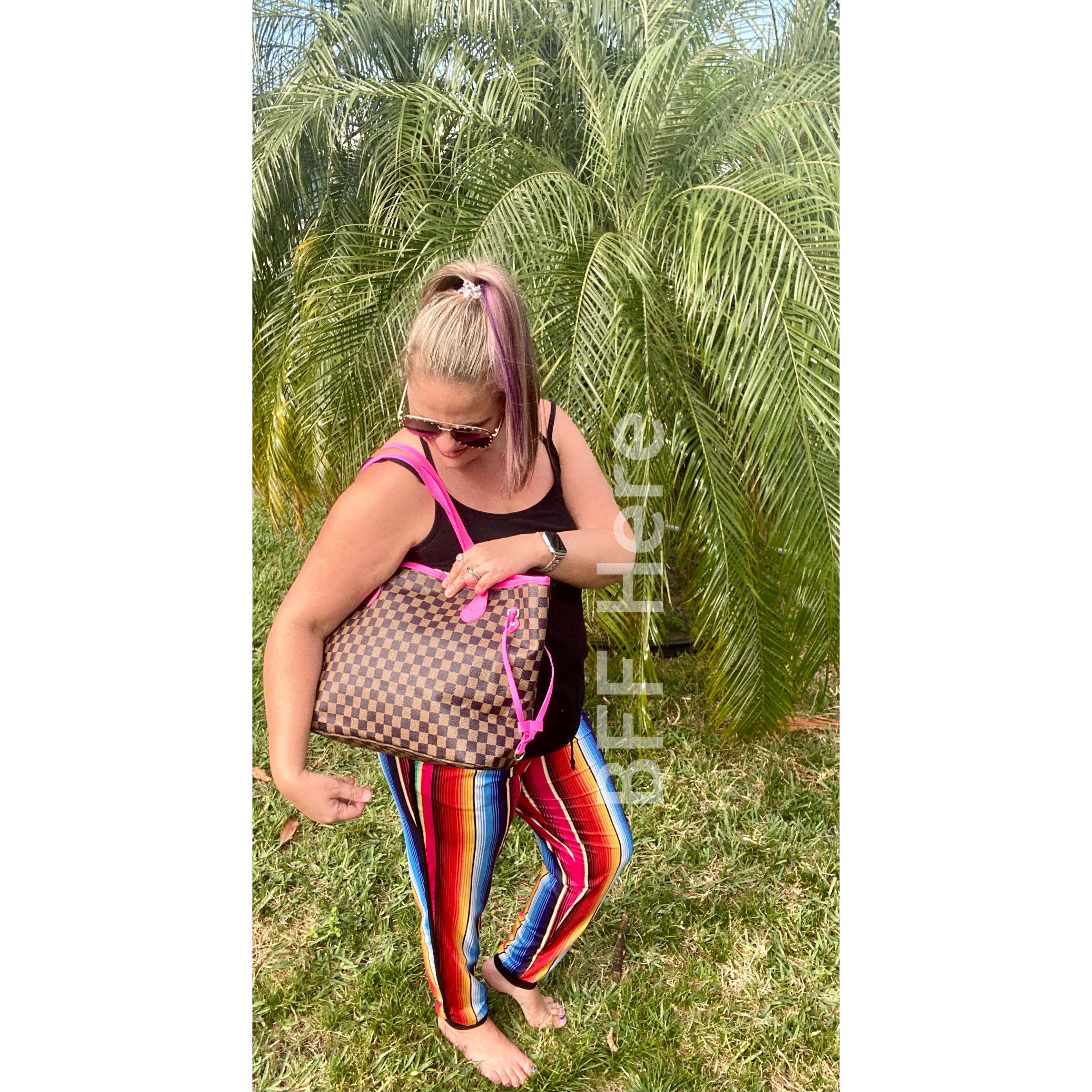 Christian Checkered Handbag -- Choice of Color - BFF Here