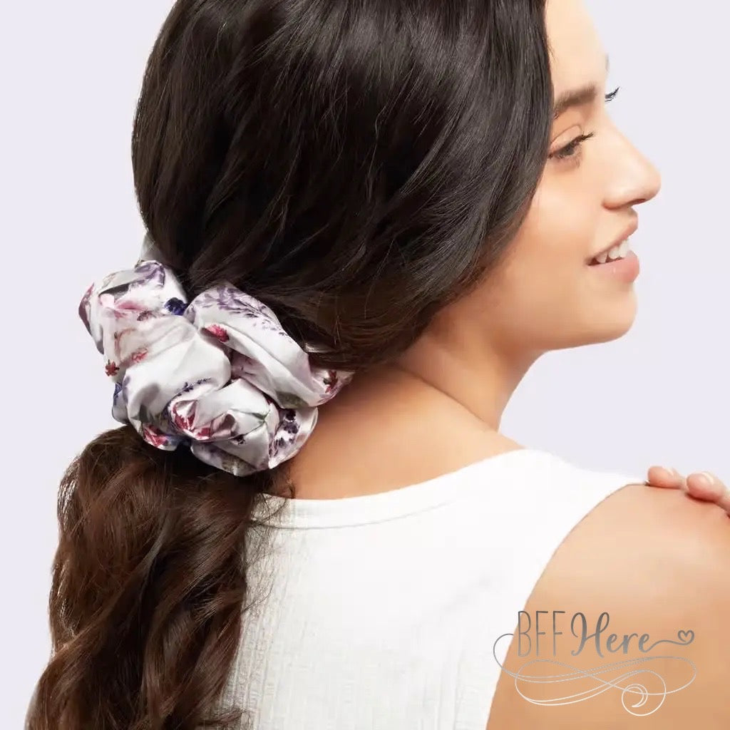 Bridgerton x Kitsch Satin Pillow Scrunchies - Floral - BFF Here