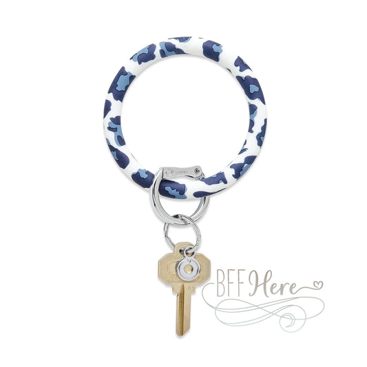 Navy Leopard - Silicone Big O-Key Ring  by Oventure - BFF Here