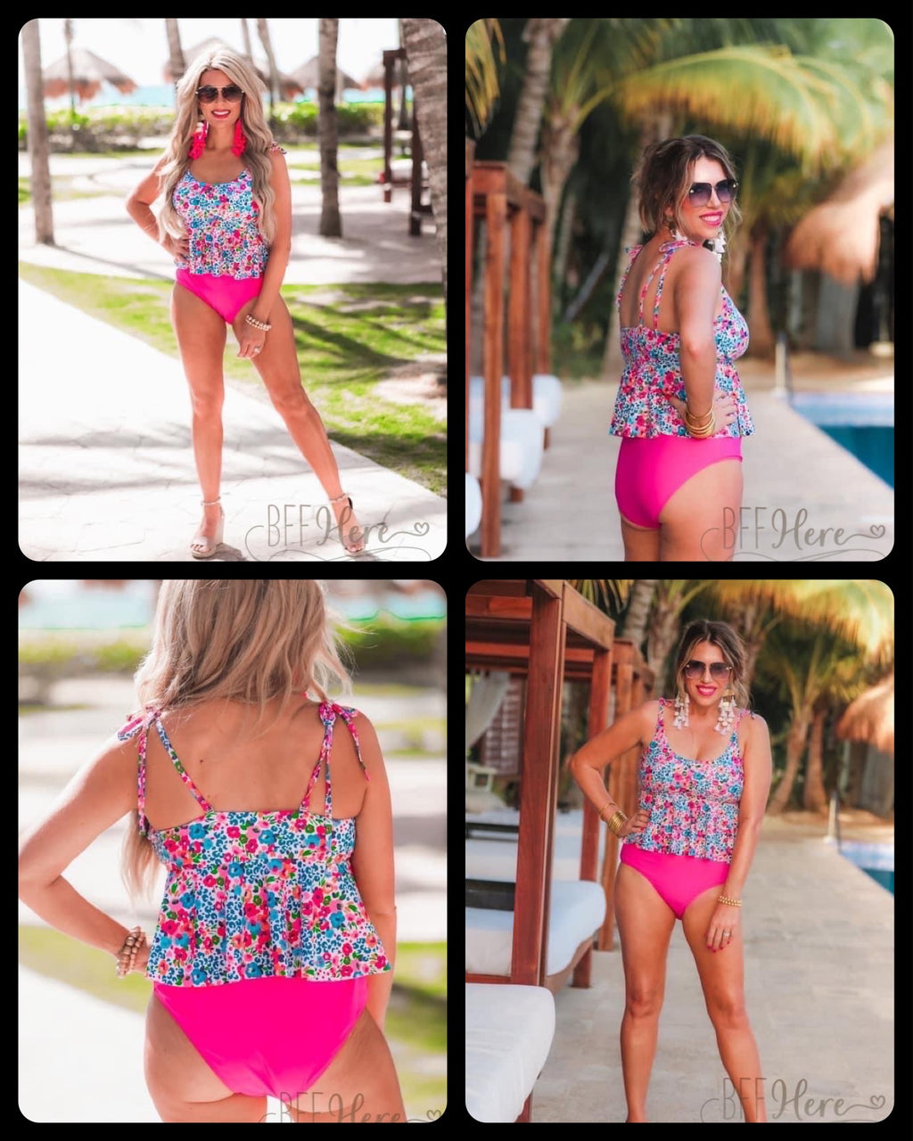 PREORDER—Summer Sweetness Floral Tankini Swimsuit - BFF Here