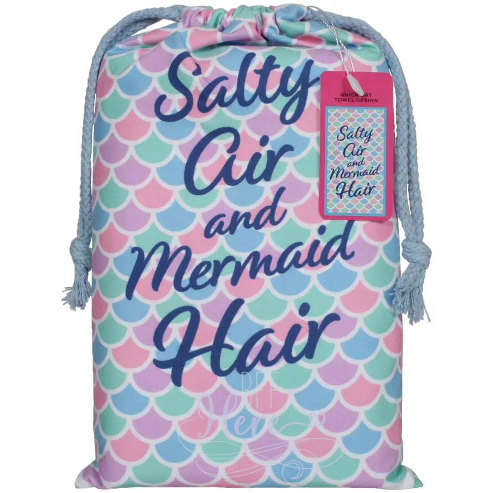 Quick Dry Beach Towel -- Salty Air and Mermaid Hair - BFF Here