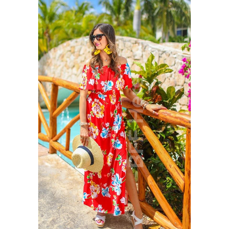 Riviera Romance Floral Maxi Dress - BFF Here