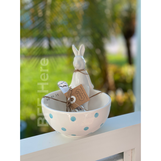 Sitting Bunny Dip Cup by Mud Pie -- Hop To It - BFF Here