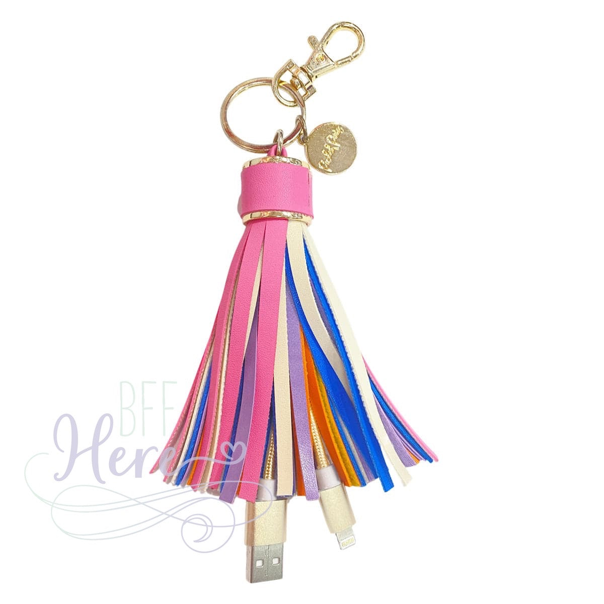 Sweet Tooth Tassel Keychain Charger  by Packed Party - BFF Here