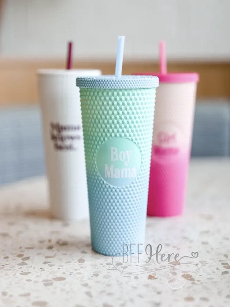 PREORDER — Textured Tumbler - Boy Mama - BFF Here