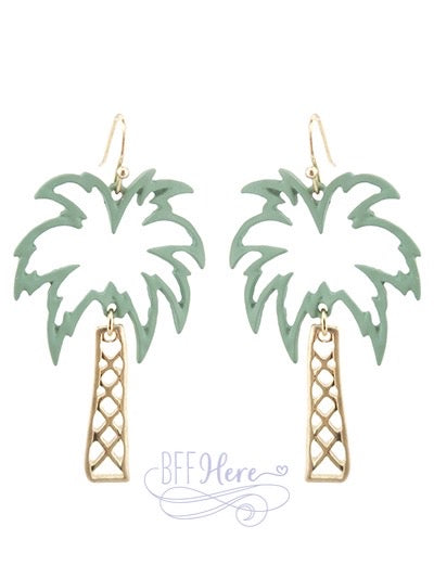 Dancing Palm Tree Earrings - BFF Here