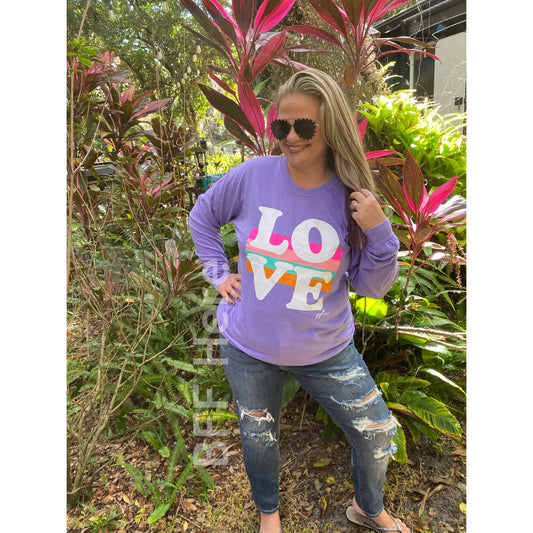 Love Stripes Long Sleeve T-Shirt -- Choice of Size - BFF Here