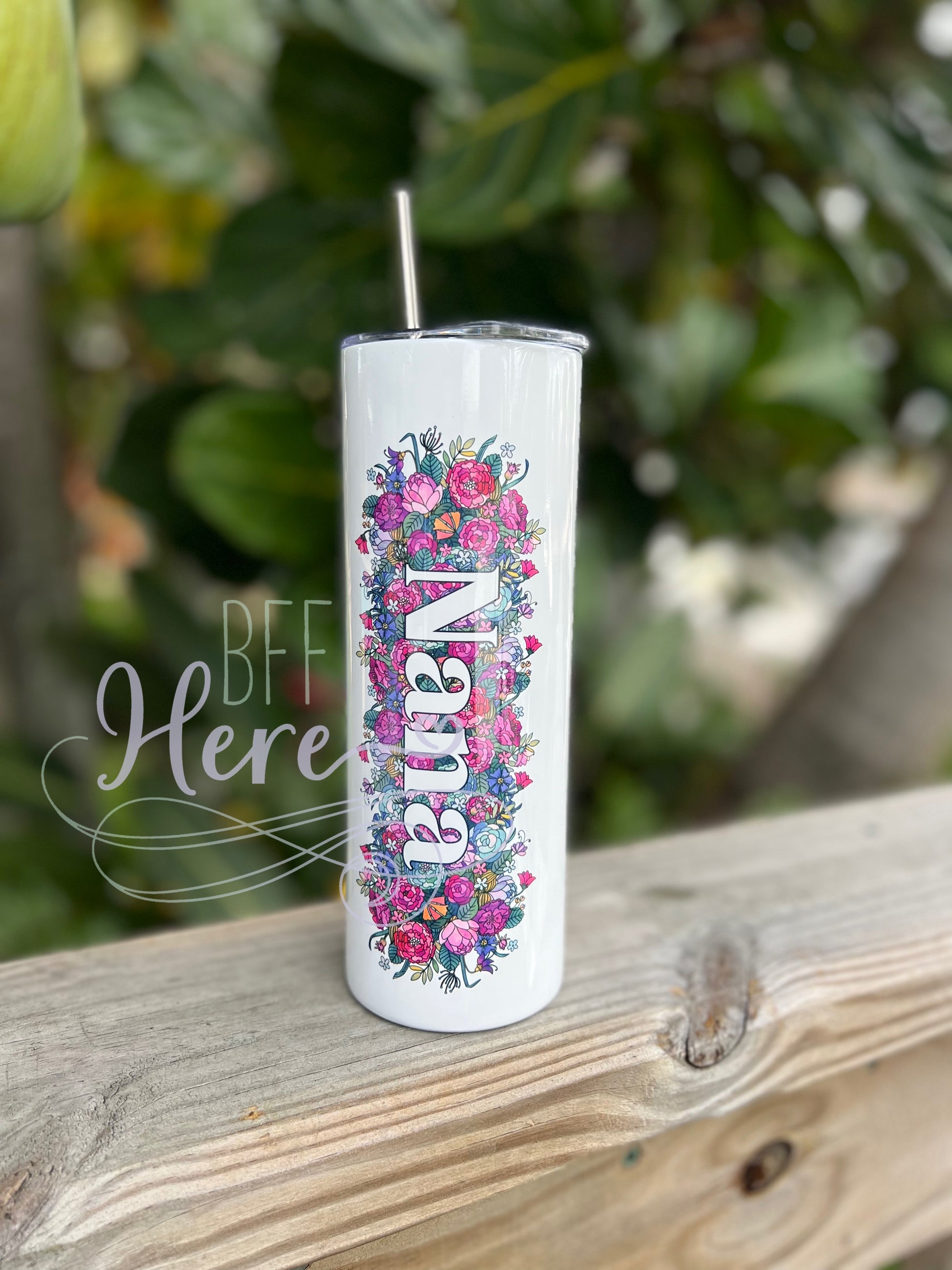 Nana Floral Tall Travel Cup - BFF Here