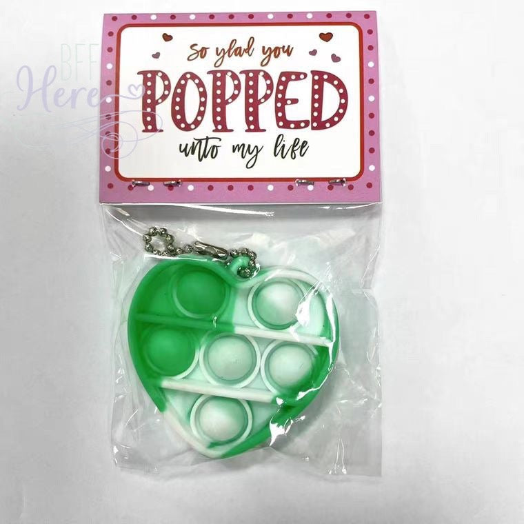 Pop It Fidget -- Valentine's Keychain - BFF Here