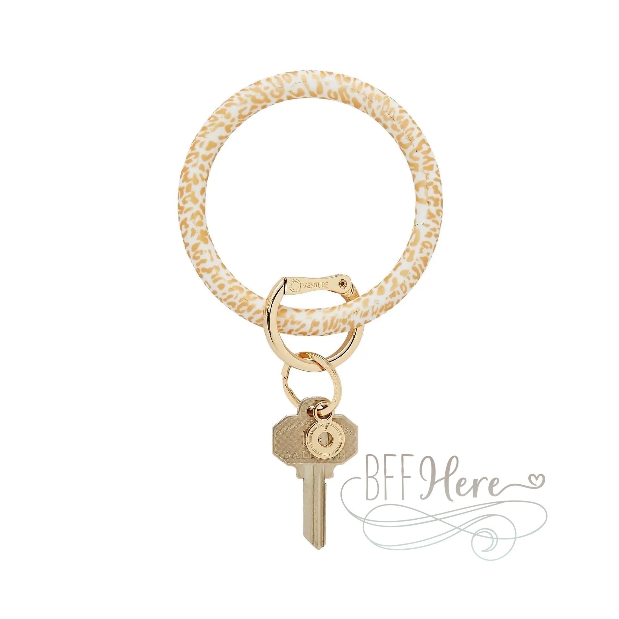 Gold Rush Cheetah - Silicone Big O-Key Ring  by Oventure - BFF Here