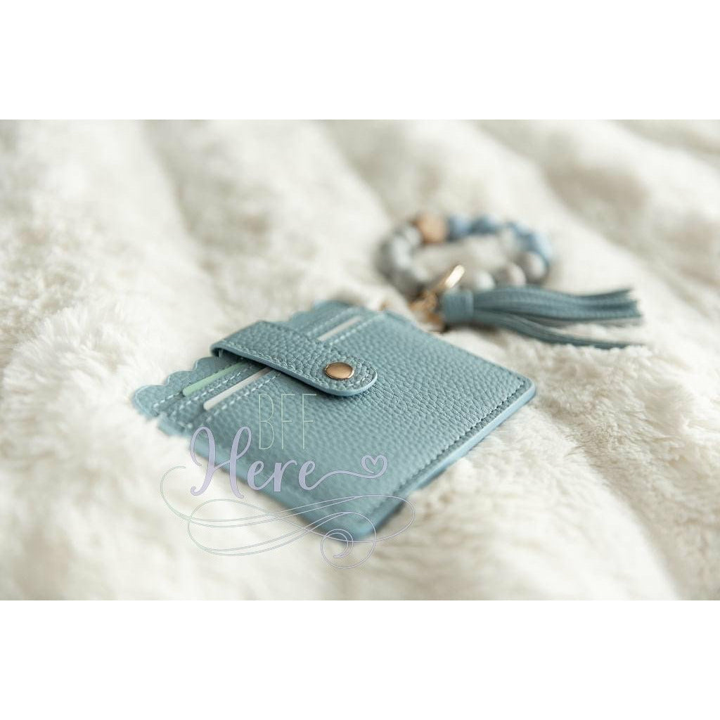 Dara Wristlet Keychain -- Baby Blue - BFF Here