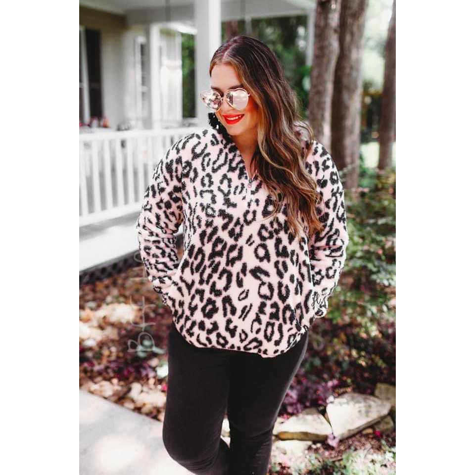 Lynn Pink Leopard Pullover - BFF Here