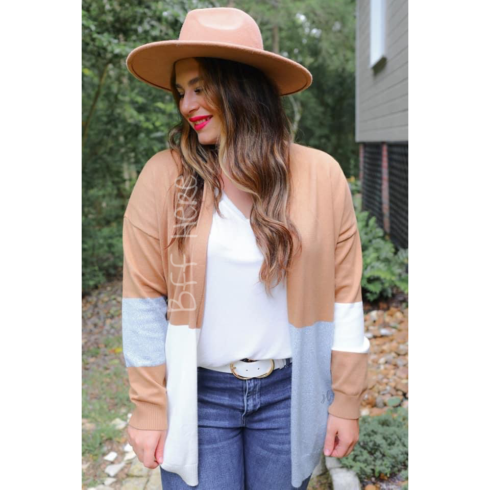 Harlow Color Block Cardigan - BFF Here