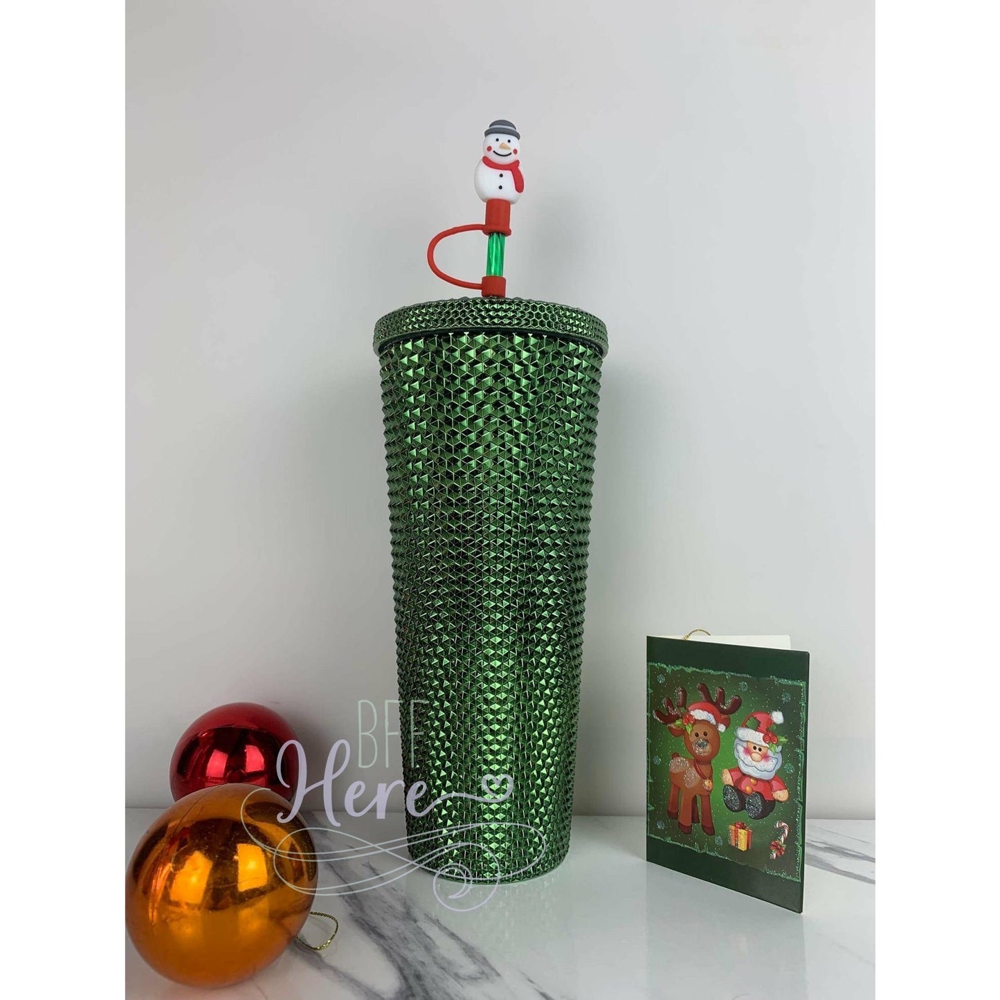 Holiday Studded Tumbler -- Choice of Color - BFF Here