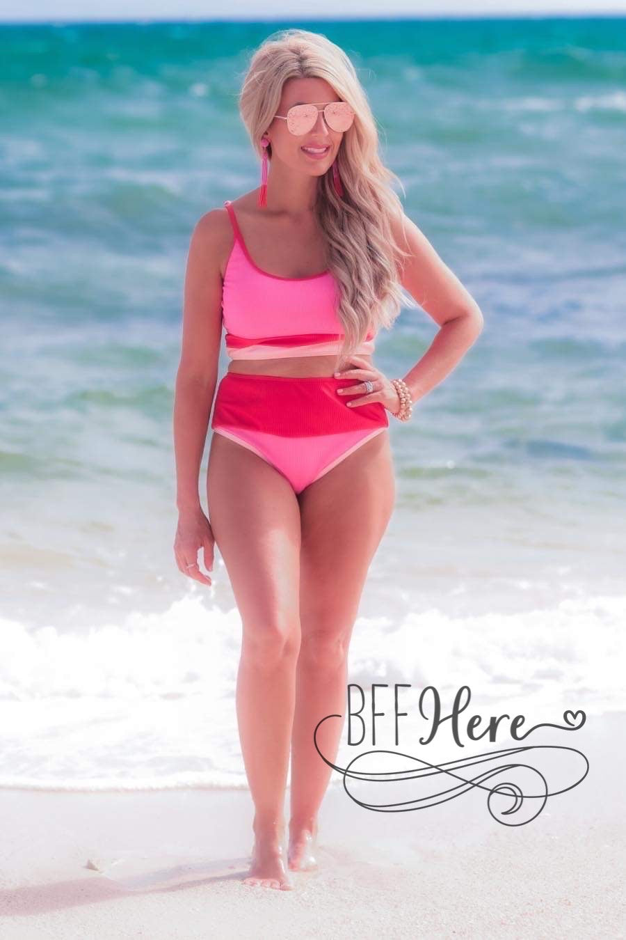 PREORDER—Summer Hotspot Color Block Swimsuit - BFF Here