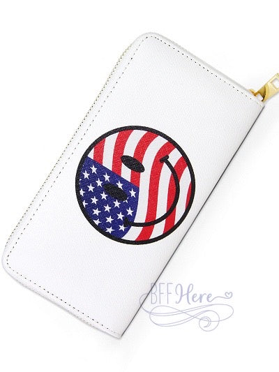 USA Happy Face Wallet - BFF Here