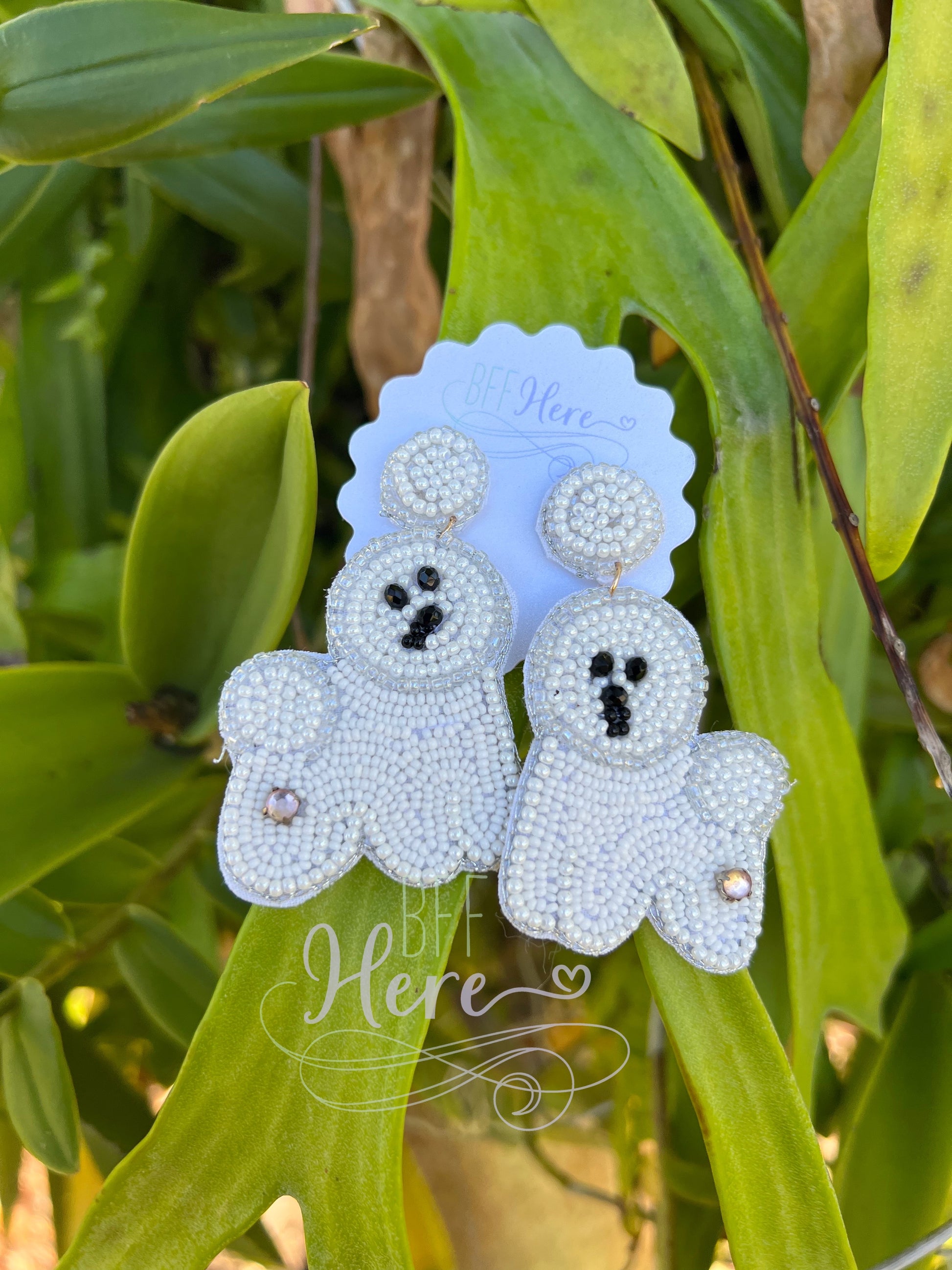 Bichon Earrings - BFF Here