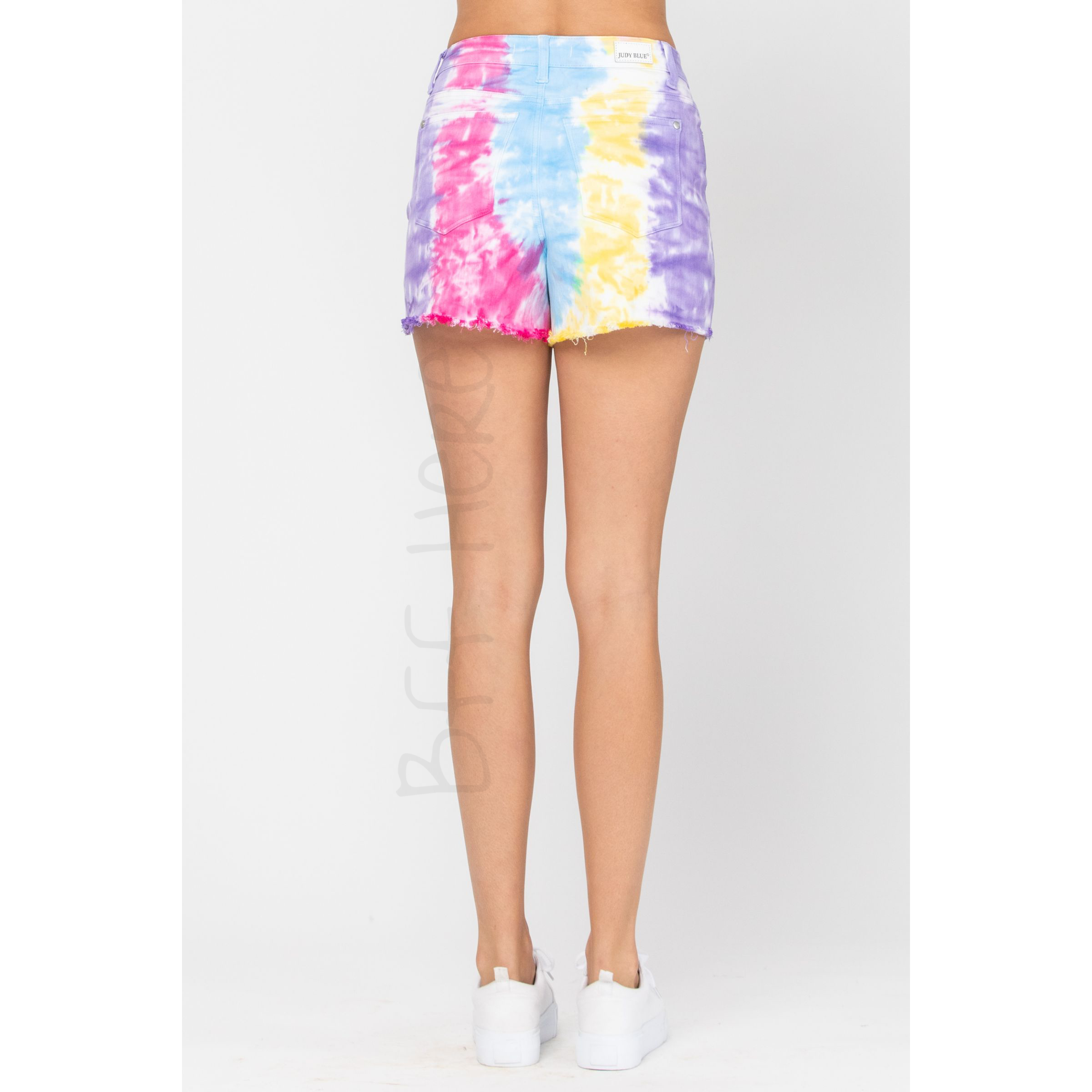 Snow Cone Tie Dye Mid Rise Shorts by Judy Blue - BFF Here