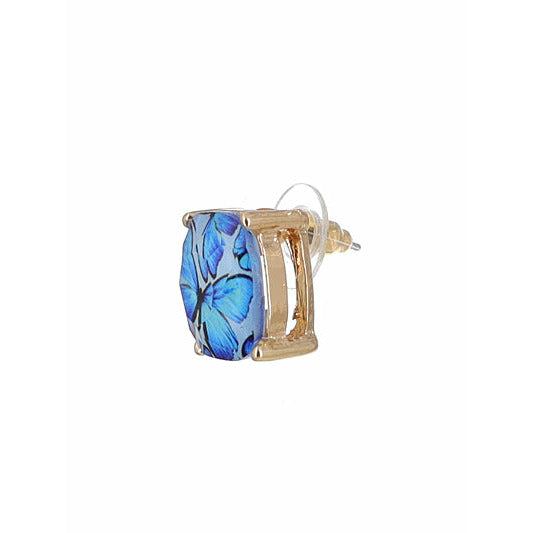 Butterfly Stud Earrings -- Blue - BFF Here