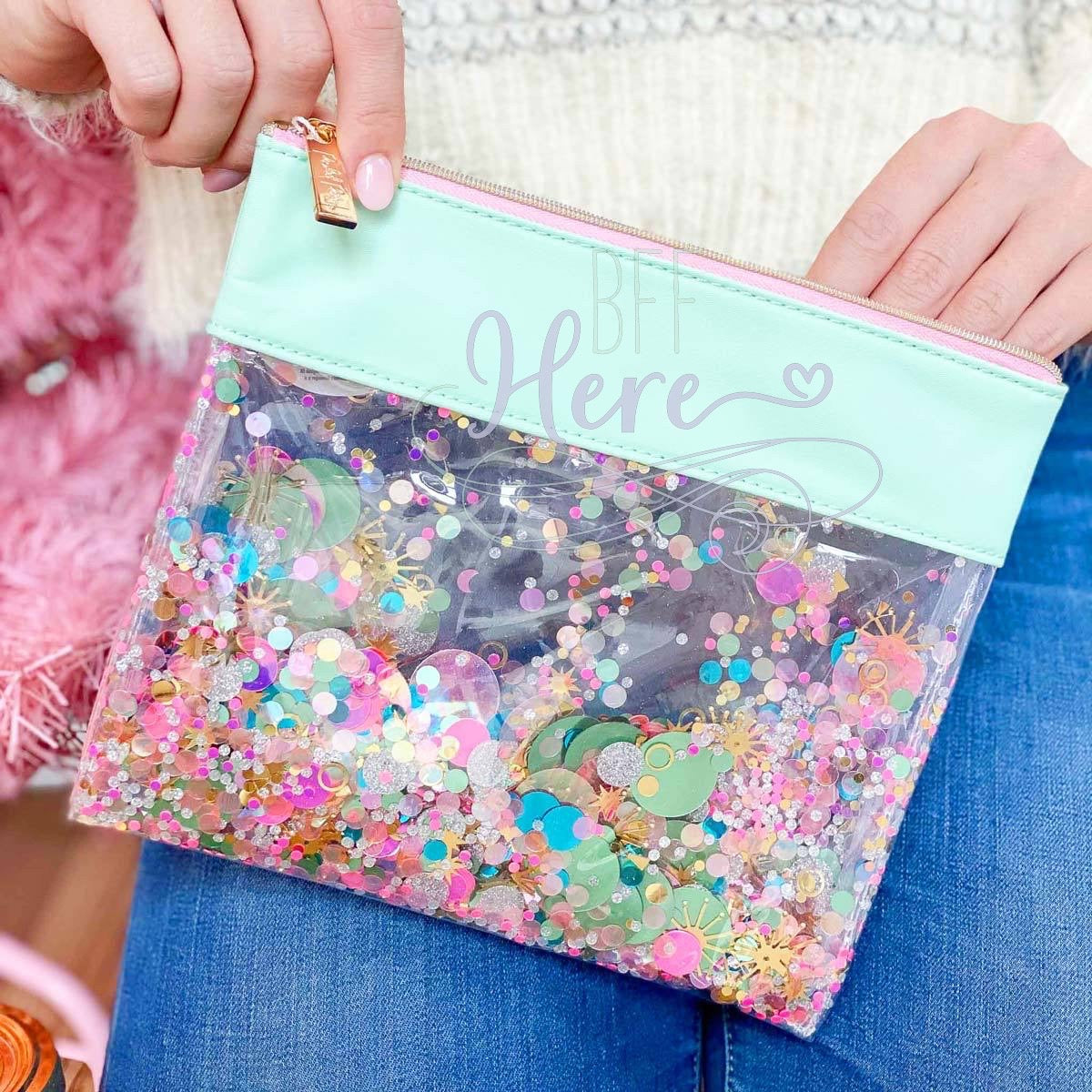 Winter Magic Confetti Everything Pouch by Packed Party - BFF Here