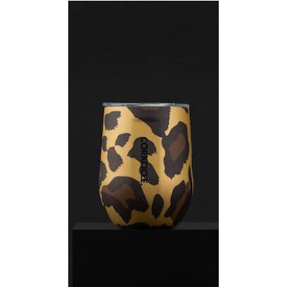 12oz Stemless By Corkcicke  -- Luxe Leopard - BFF Here