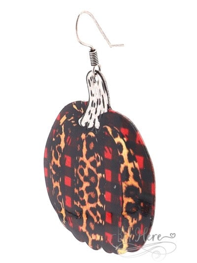 Pumpkin Leopard Earrings -- Choice of Color - BFF Here