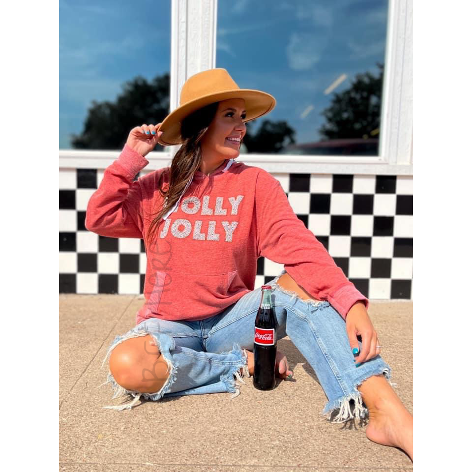 Holly Jolly French Terry Hoodie - BFF Here
