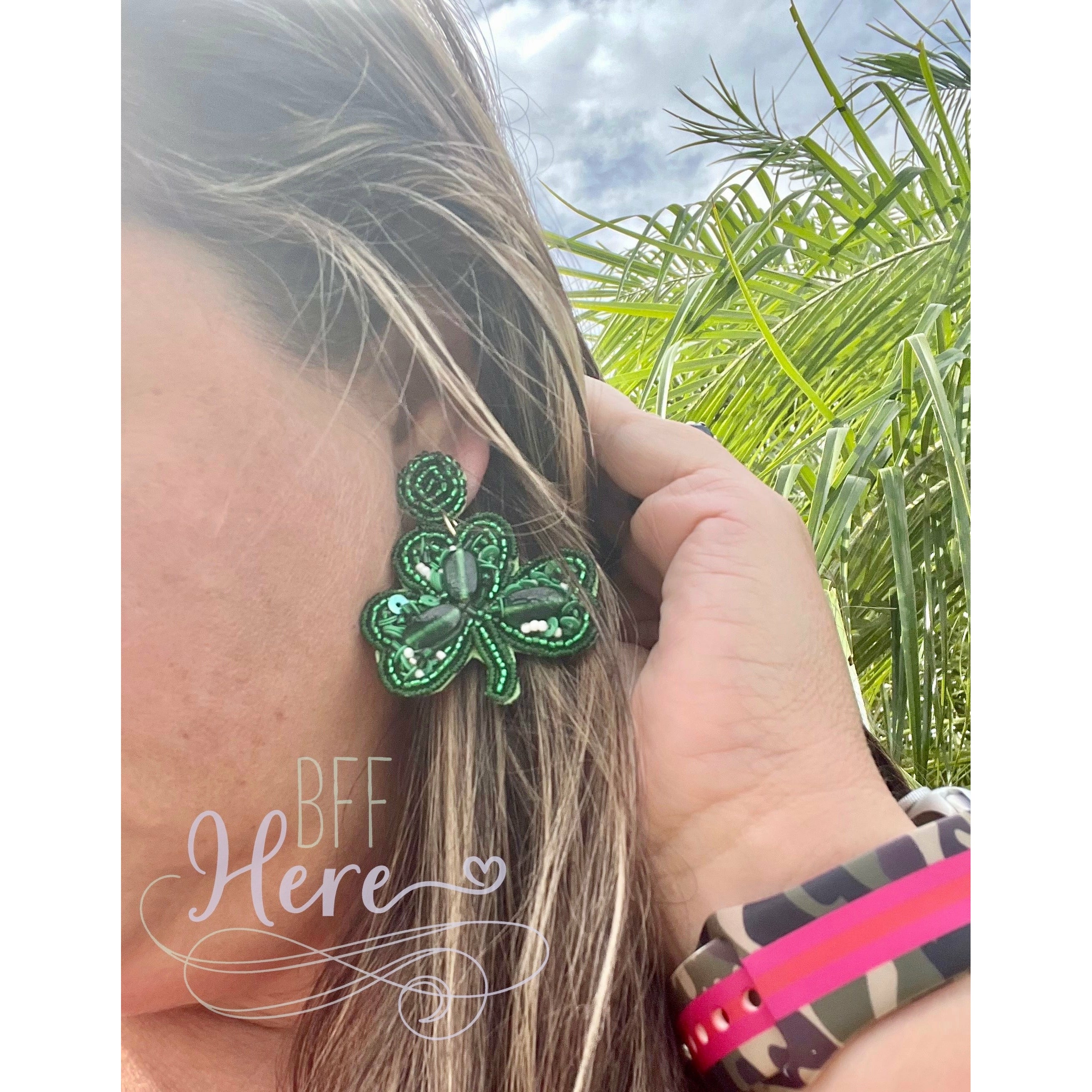Luck Of The Irish Seed Bead Earrings - BFF Here
