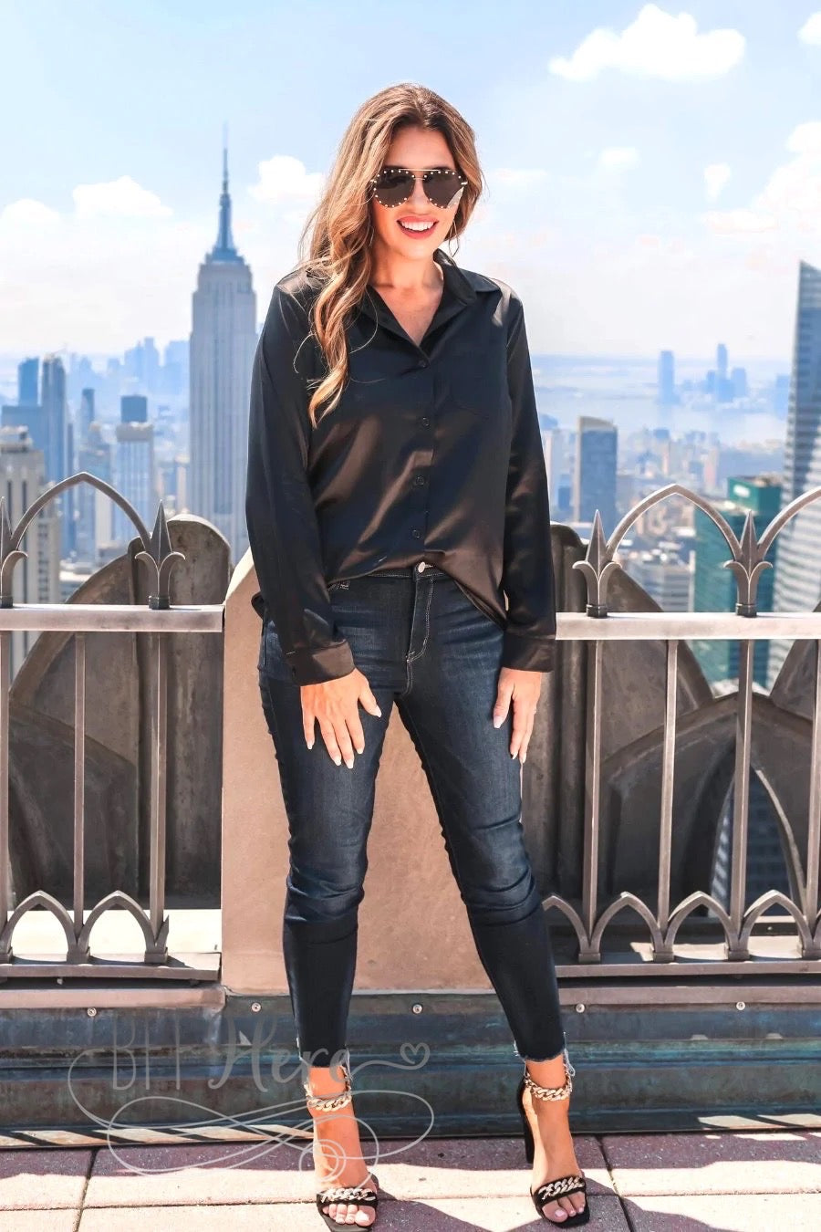 Boss Babe Button Up Top — Black - BFF Here