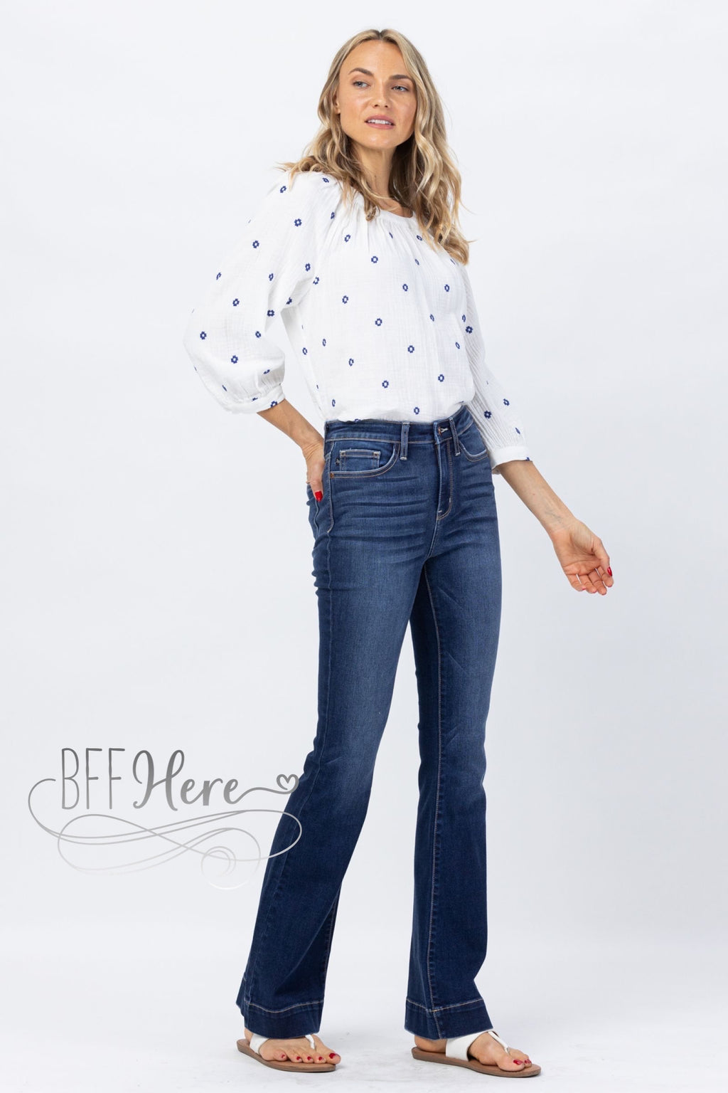 PREORDER: Melanie Mid Rise Flare Jeans by Judy Blue - BFF Here